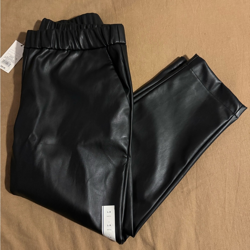 Faux Leather ankle pant